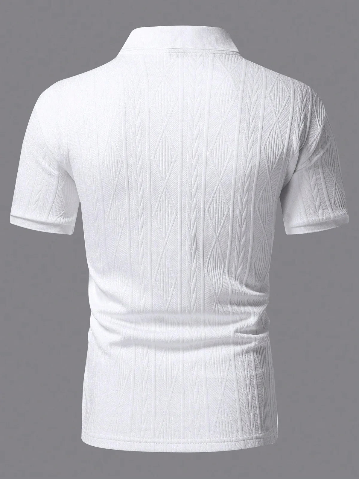 The Woodstock Men's Textured Knit Polo Shirt