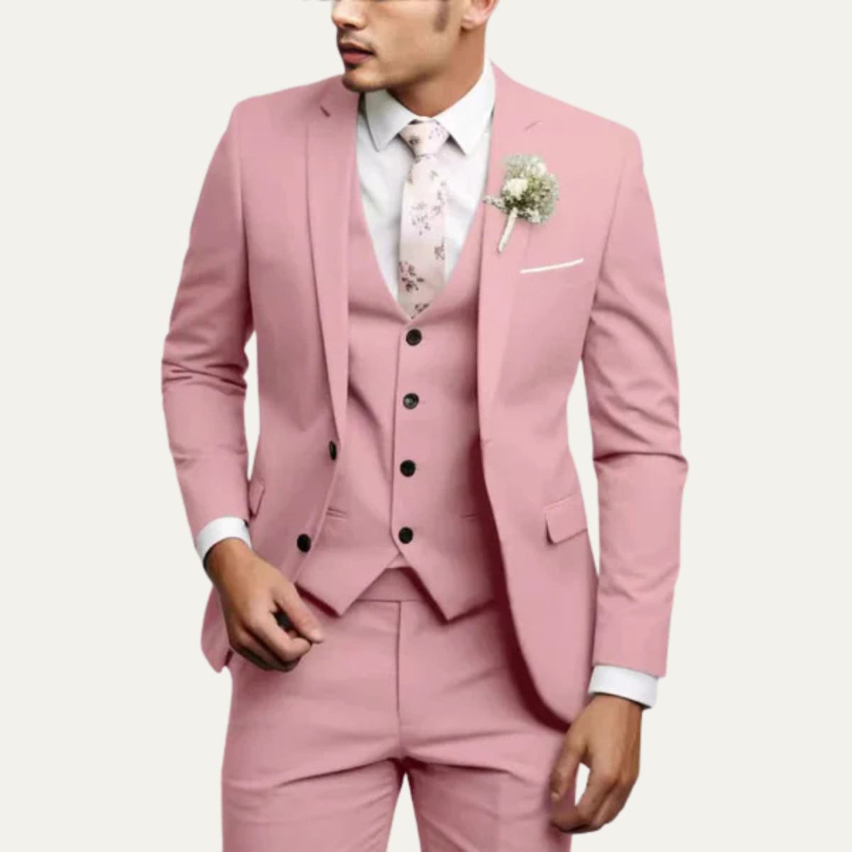 Men’s Elegant 3 Piece Slim Fit Business Suit Set