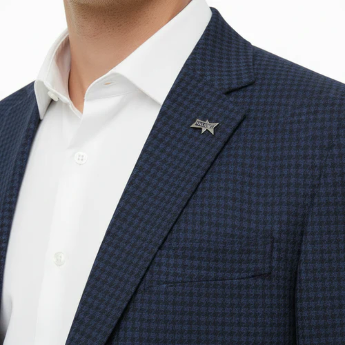 The Henderson Men's Smart Slim Fit Business Blazer - Navy Blue