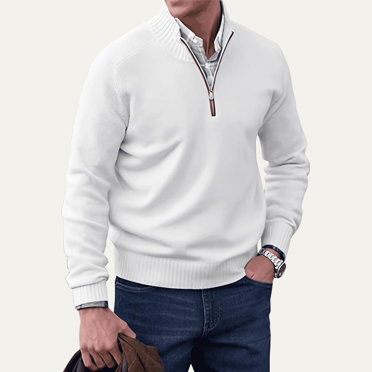 Men’s Casual Half Zip Jumper