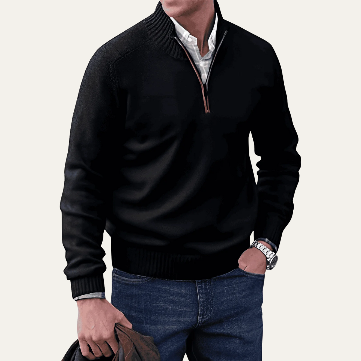 Men’s Casual Half Zip Jumper