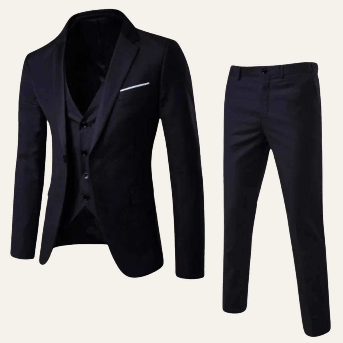 The Novara Men’s Formal Suit Set – Blazer Waistcoat Trousers