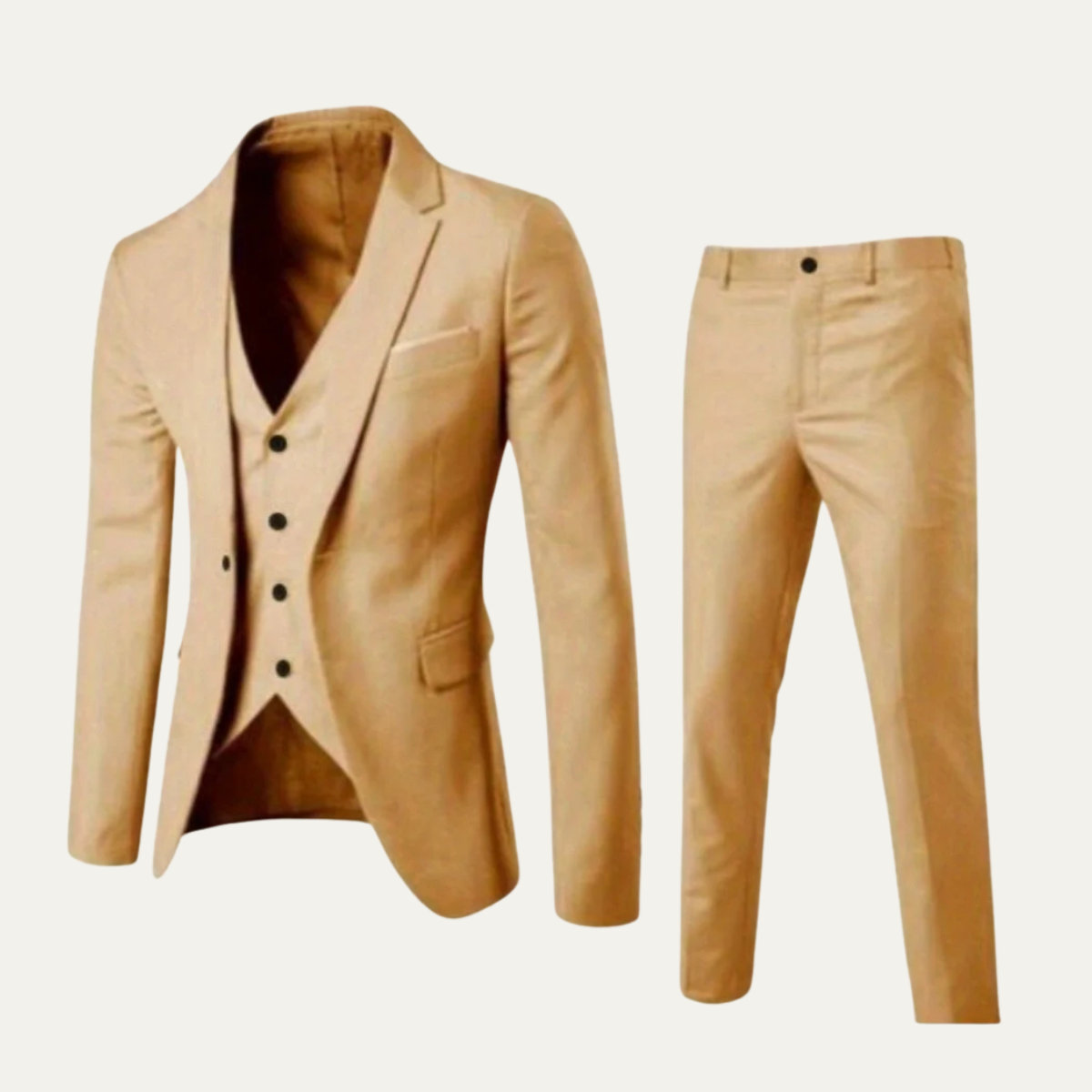 The Novara Men’s Formal Suit Set – Blazer Waistcoat Trousers