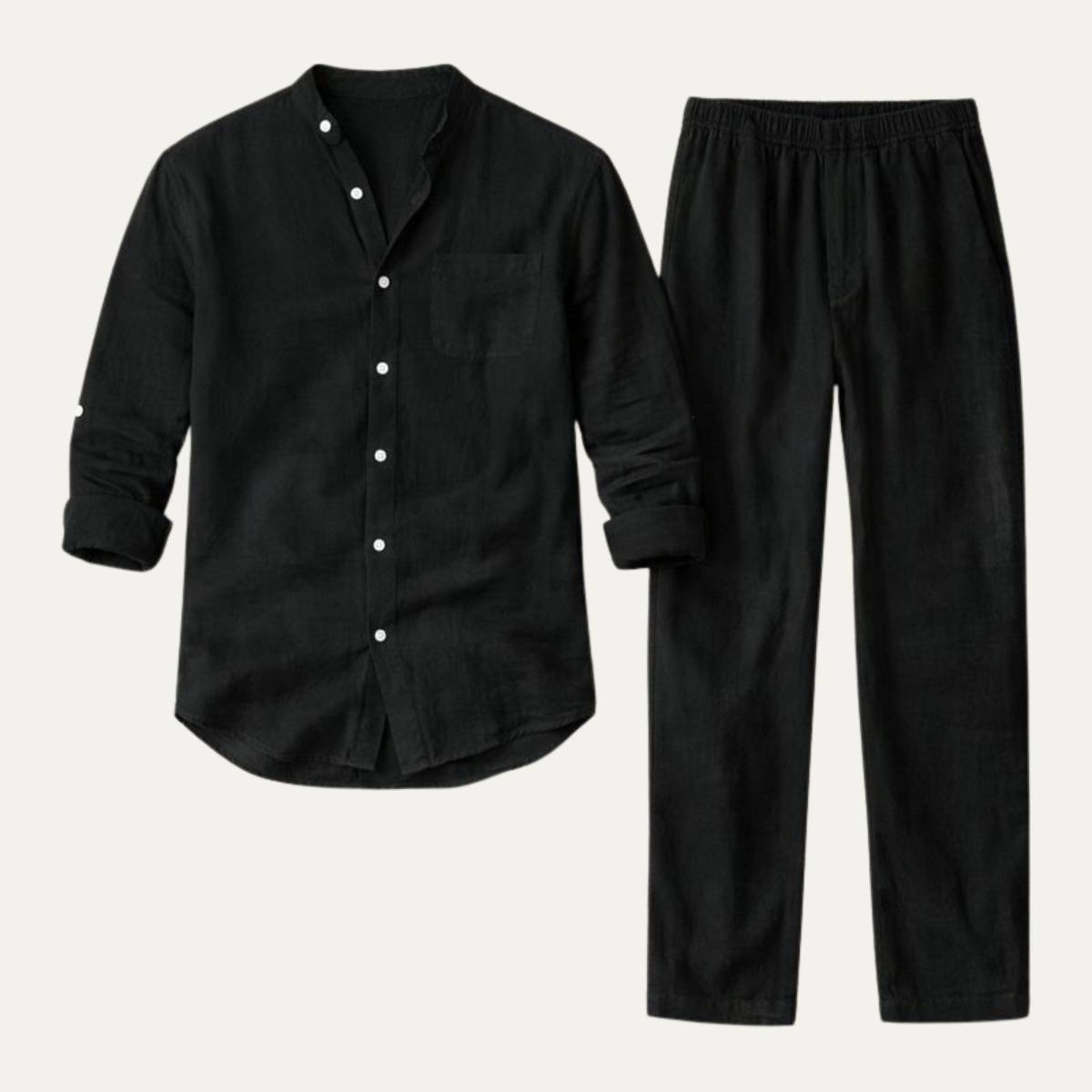 The Asolo Men’s Casual Shirt and Trousers Outfit – Summer Linen Set