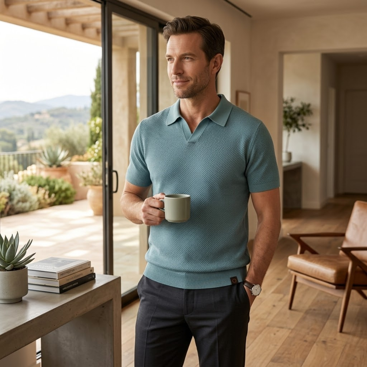 Men’s Knit Polo Shirt