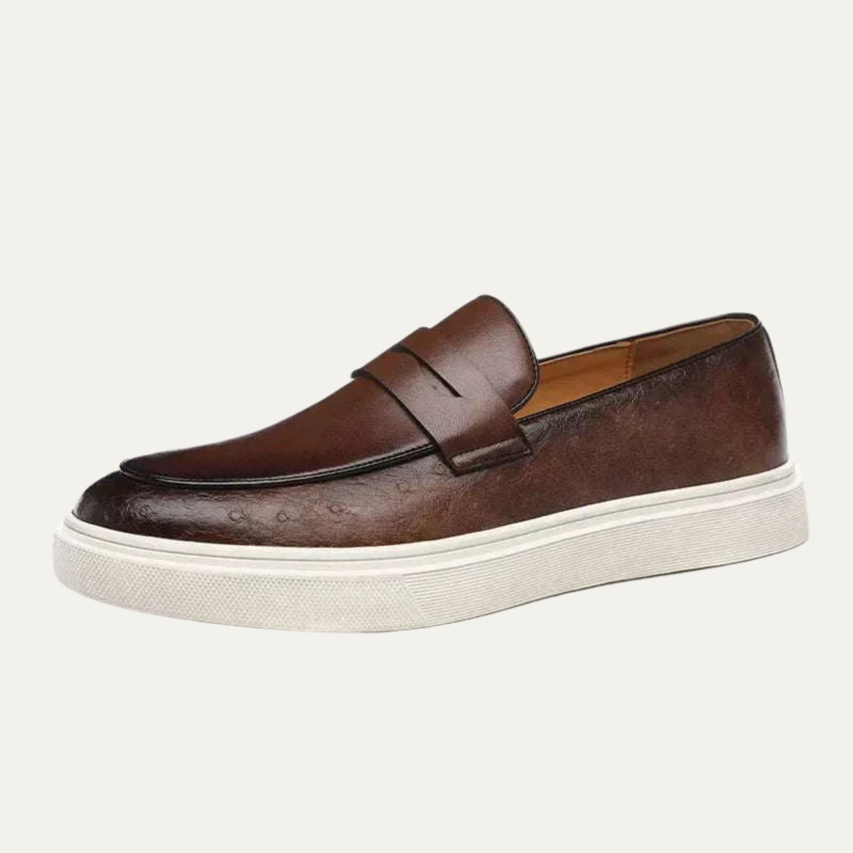 The Arezzo Men’s Leather Loafer Trainers