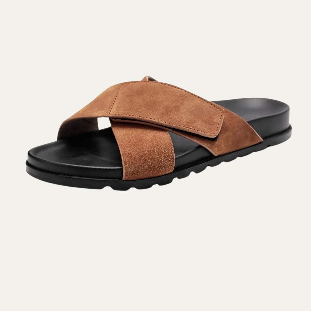 The Sheffield Men’s Cross Strap Slide Sandals