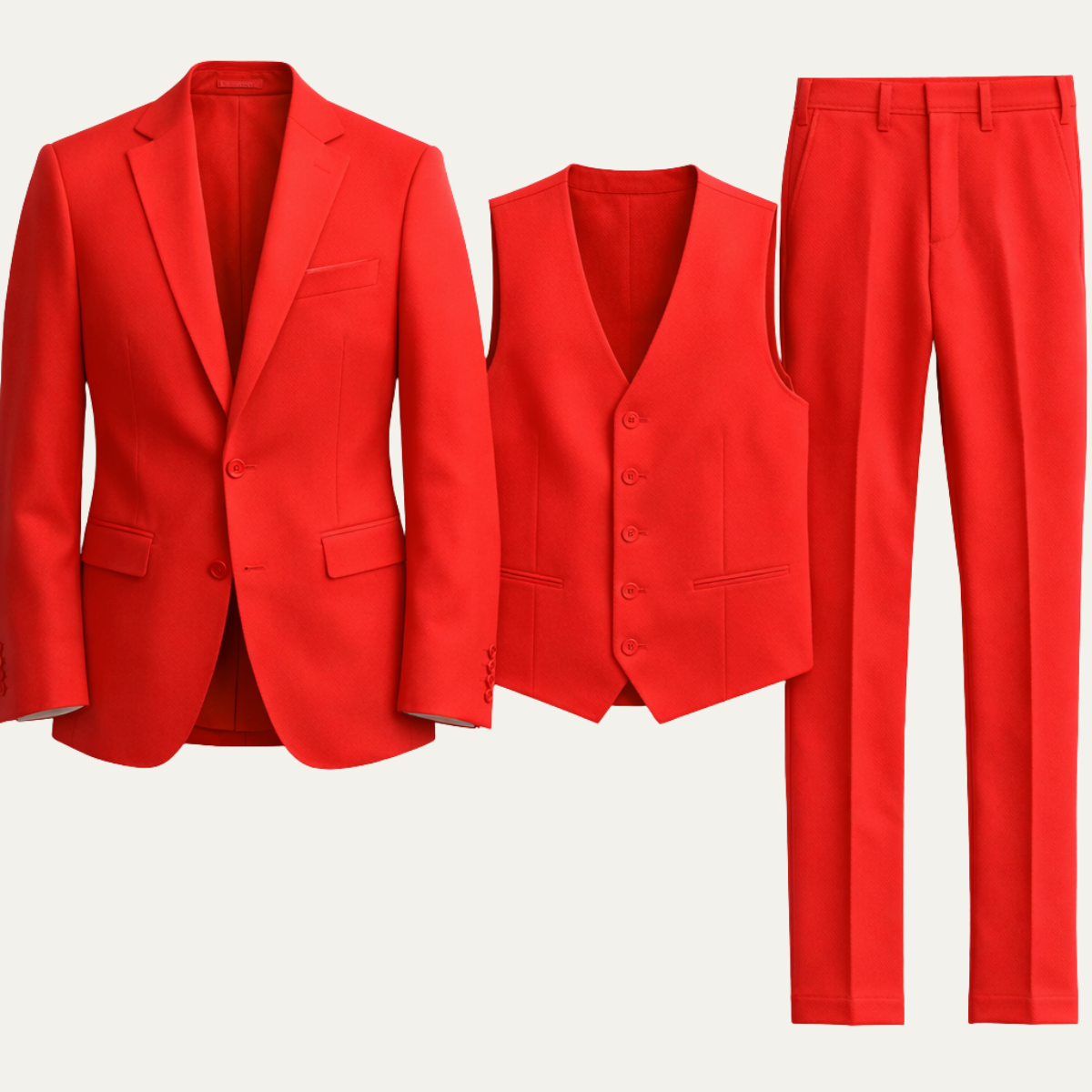 The Cisternino Men’s Wedding 3 Piece Suit – Slim Fit Jacket Gilet Tousers