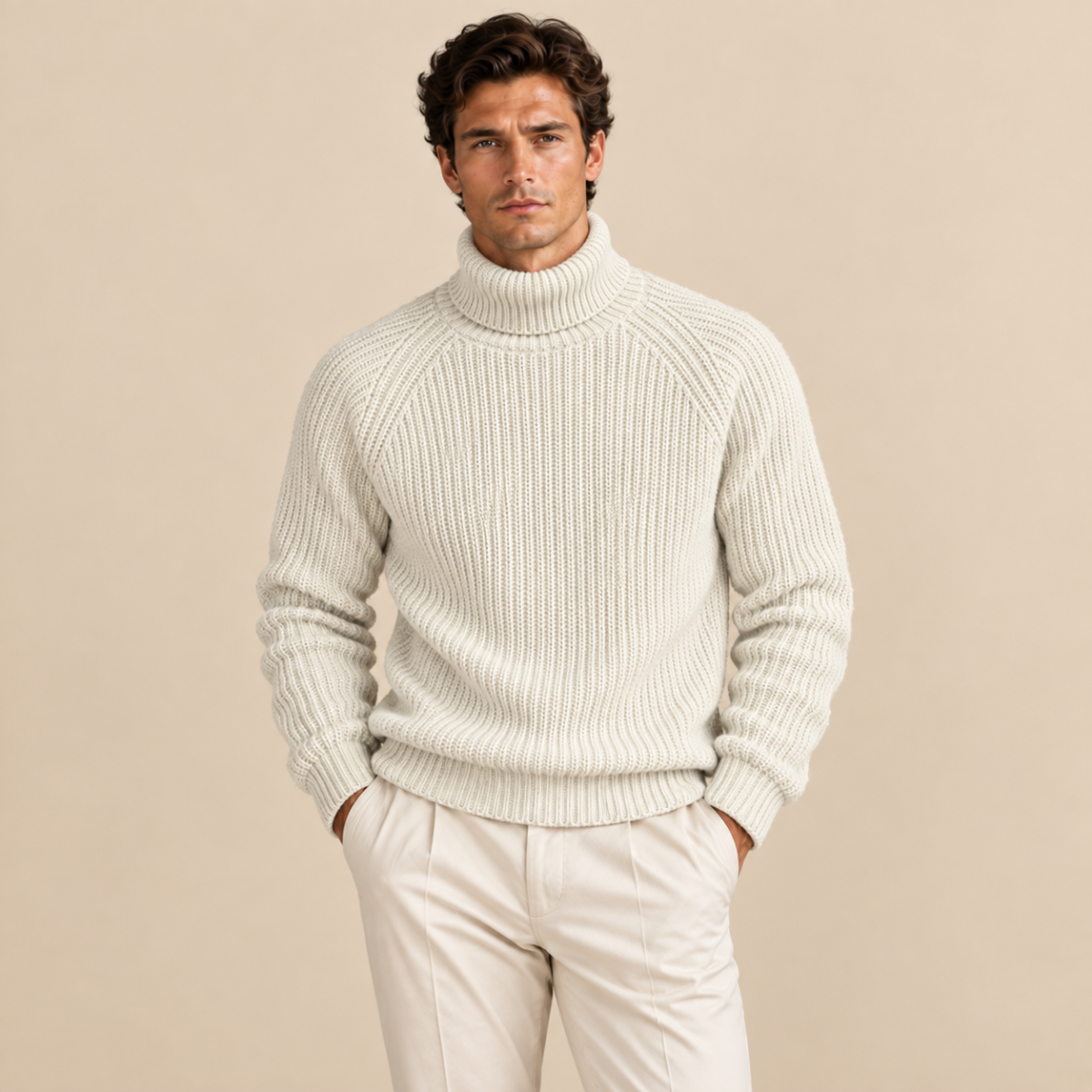 The Dundee Men's Chunky Turtleneck Warm Sweater
