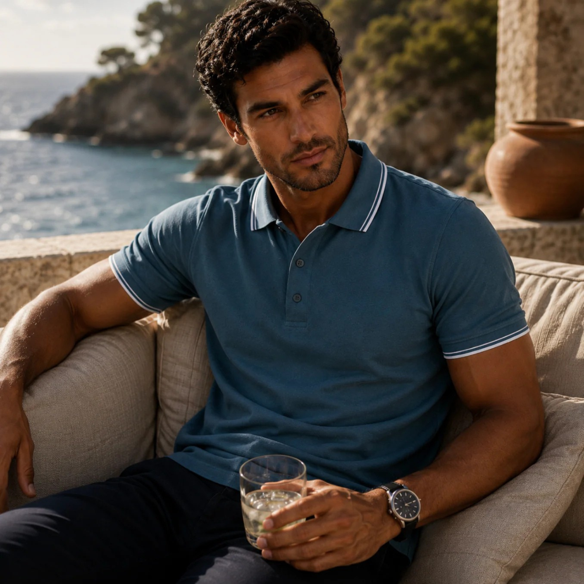 Men’s Stylish Cotton Polo Shirt - The Avellino