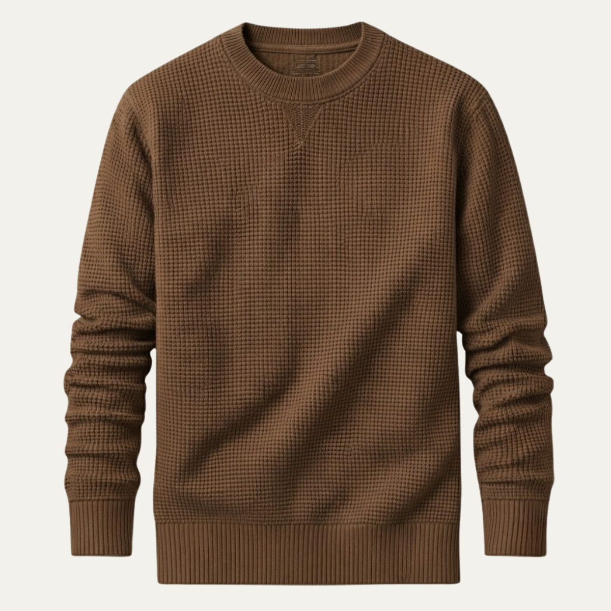 Men's Luxury Loose Fit Waffle Texture Jumper