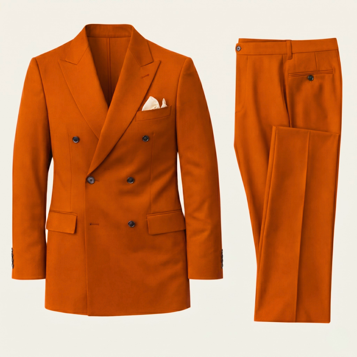 The Trento Men’s Double Breasted Suit – Classic Formal Jacket and Trousers Set