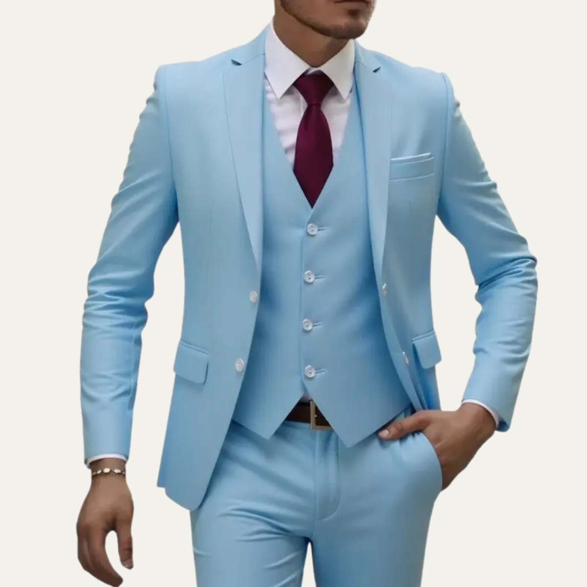 The Miseno Men’s Elegant Suit Set – Blazer Waistcoat Trousers