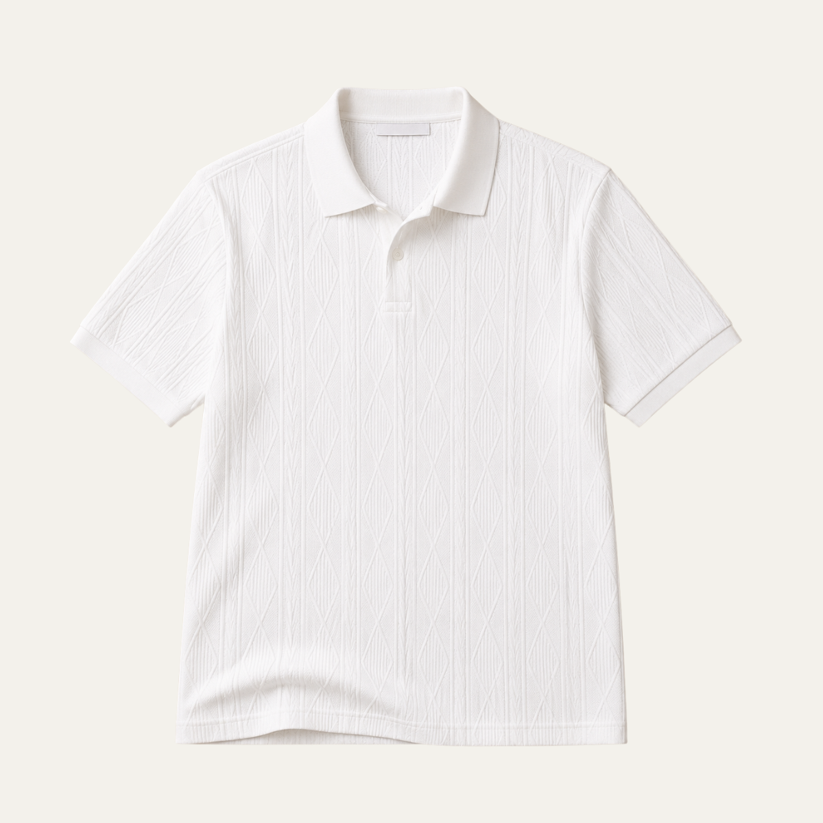 The Woodstock Men's Textured Knit Polo Shirt