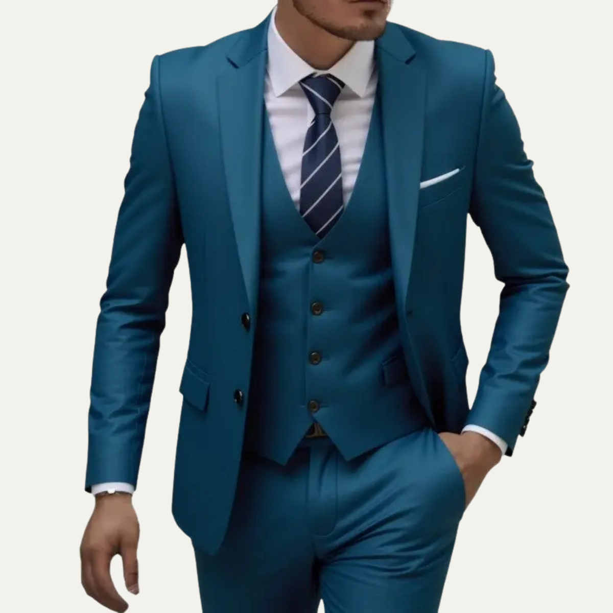 The Miseno Men’s Elegant Suit Set – Blazer Waistcoat Trousers
