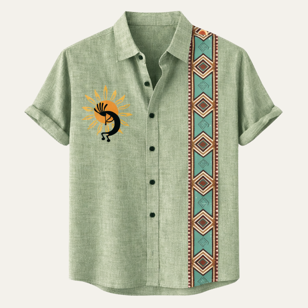 The Balmoral Men’s Patterned Vintage Cotton Linen Shirt