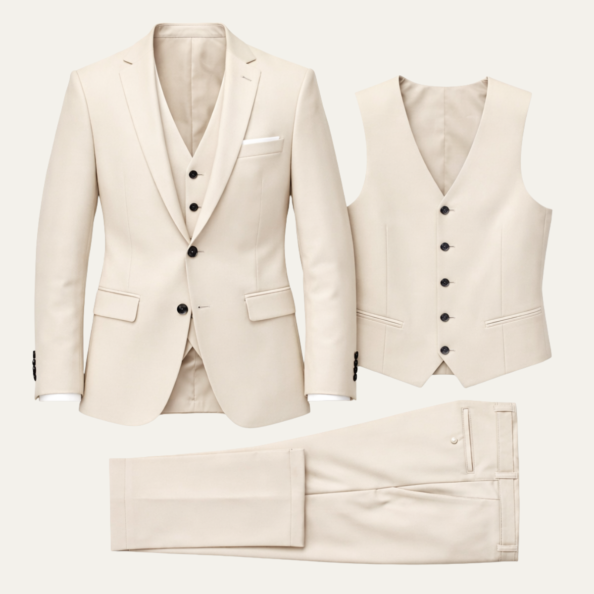 The Pozzuoli Men’s Luxury Suit Set – Blazer Waistcoat Trousers