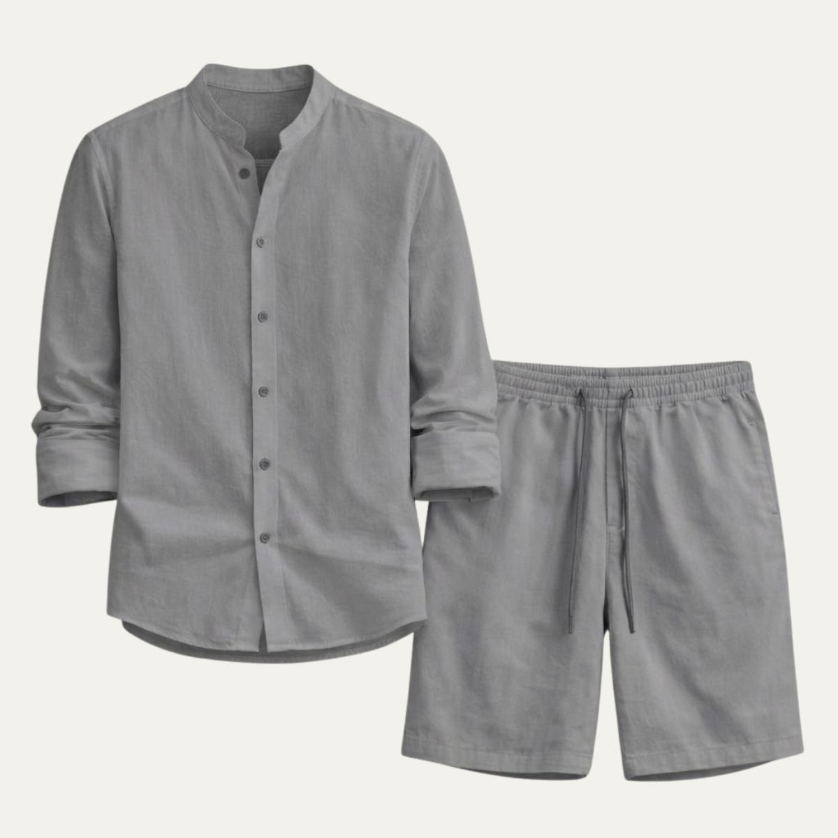 The Vicenza Men’s Linen Shirt and Shorts Set – Casual Two Piece Outfit