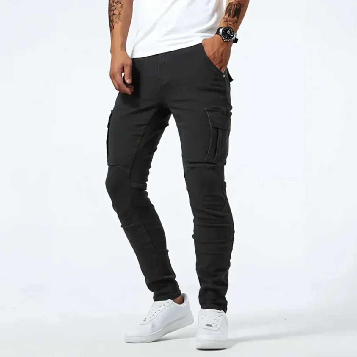 The Cincinnati Men's Slim Fit Stretch Cargo Jeans