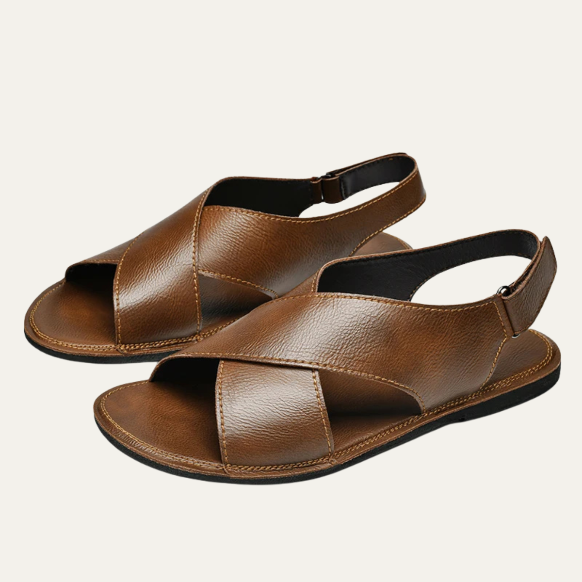The Cannobio Men’s Slingback Open Toe Casual Leather Sandals