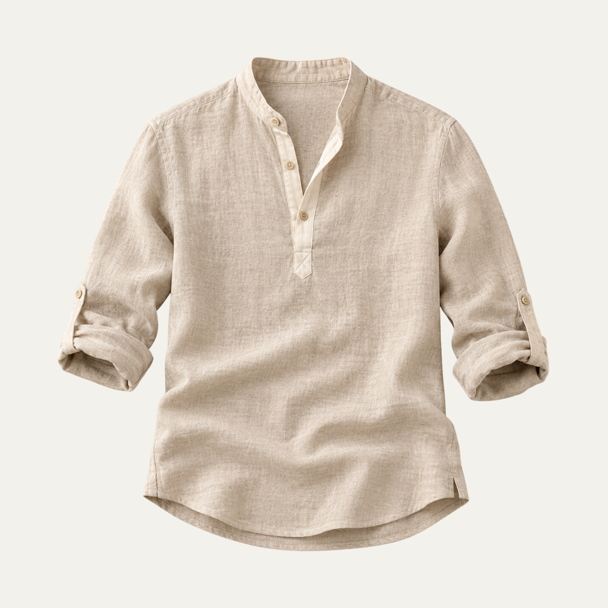 The Greenpoint Men's Lightweight Linen Henley Shirt