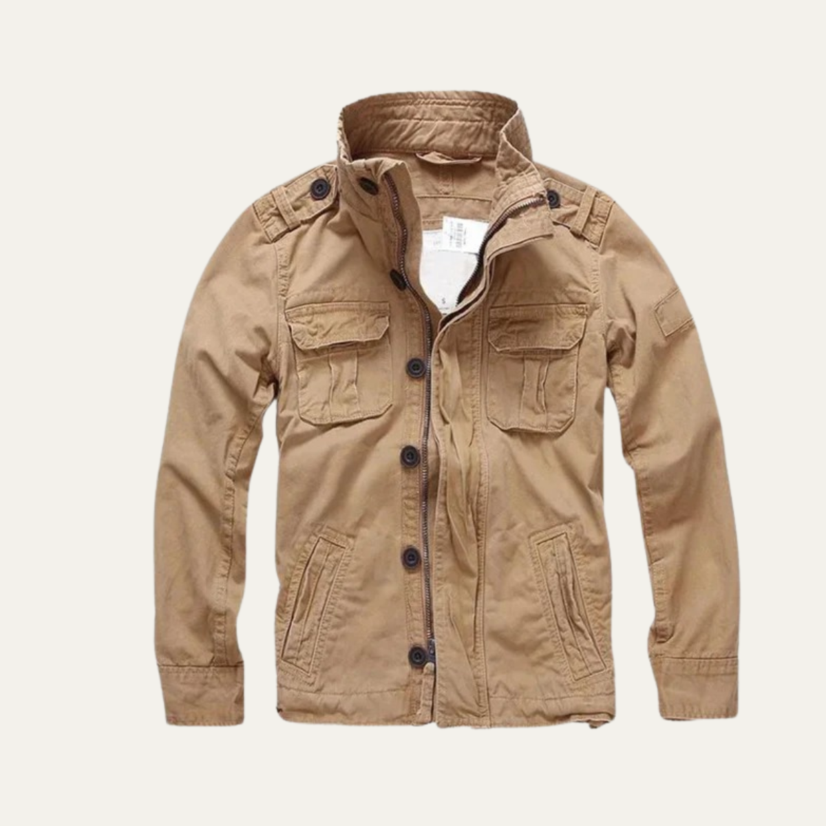 The Maplehurst Men’s Multi Pocket Vintage Camo Utility Jacket