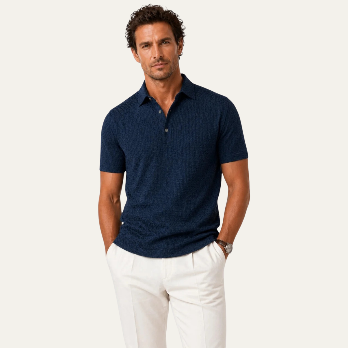 The Redmond Men’s Breathable Knitted Casual Polo Shirt