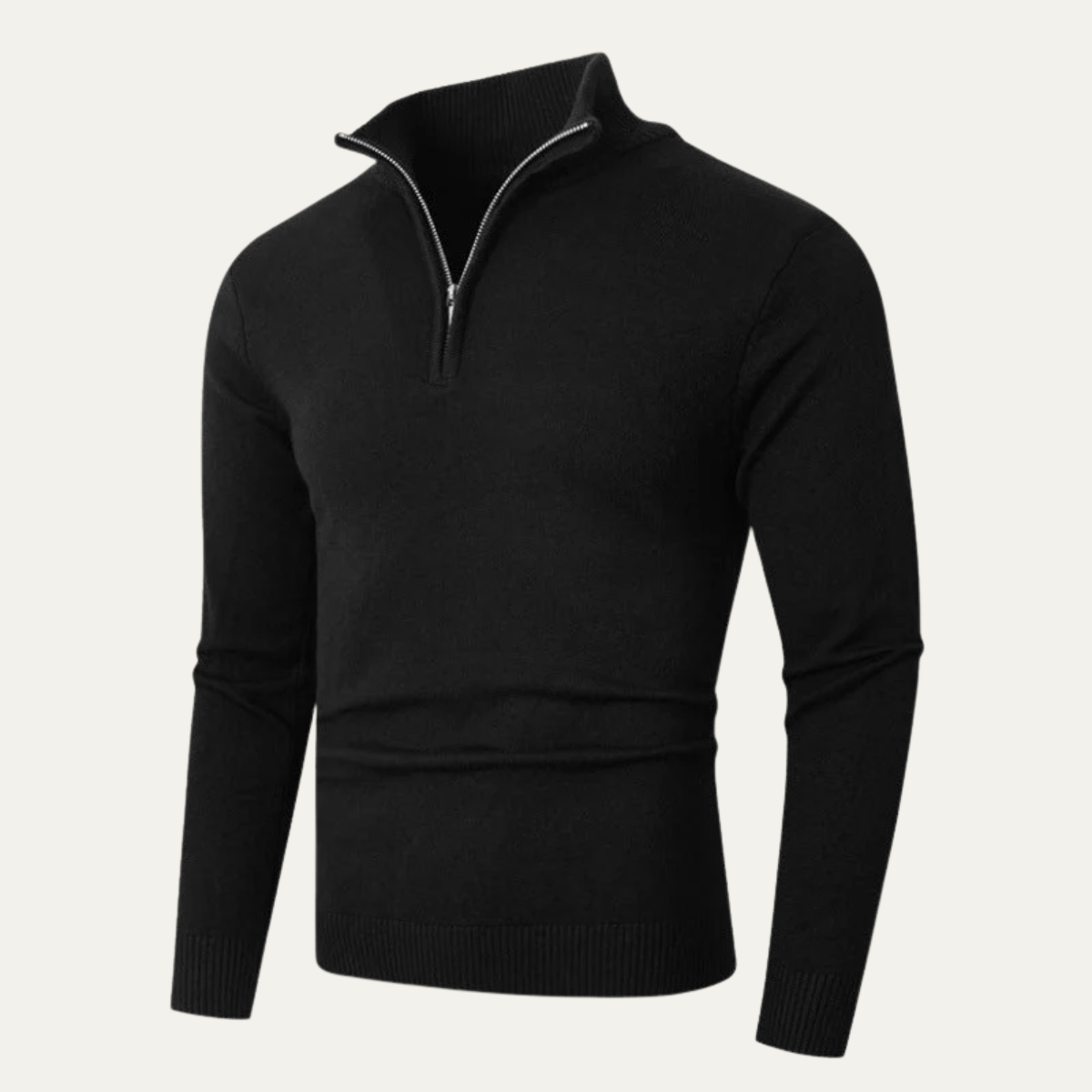 Men’s Knitted Slim Fit Half Zip Knit Jumper