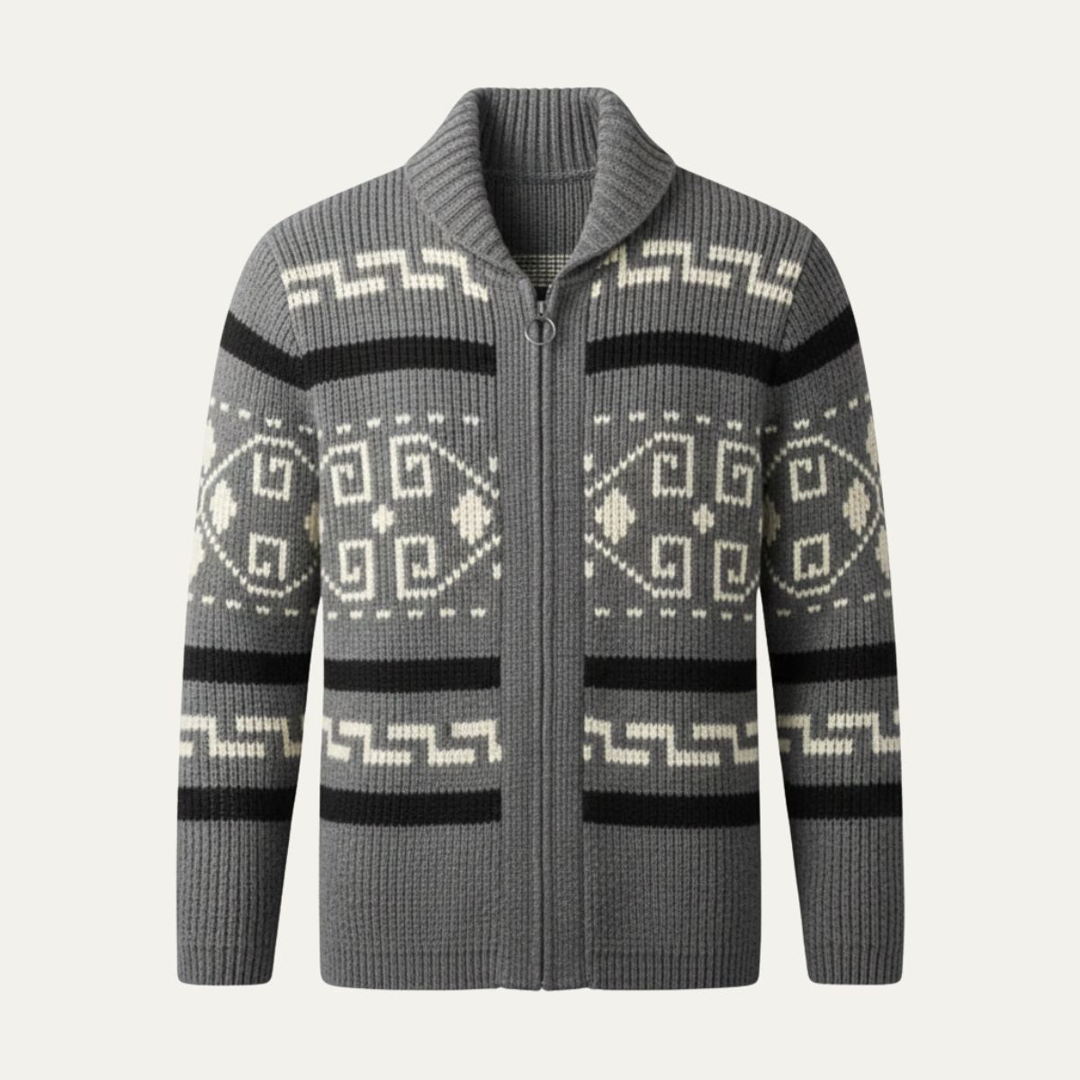 The Serravalle Men’s Button-Up Knit Cashmere Shawl Collar Cardigan