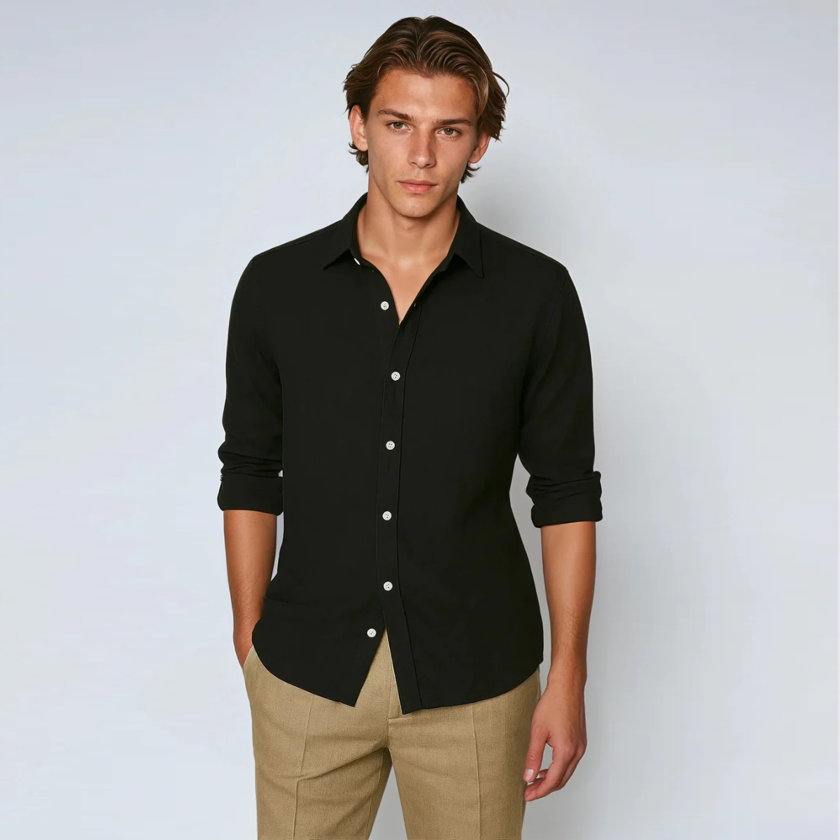 The Matera Men's Premium Linen Button Up Shirt