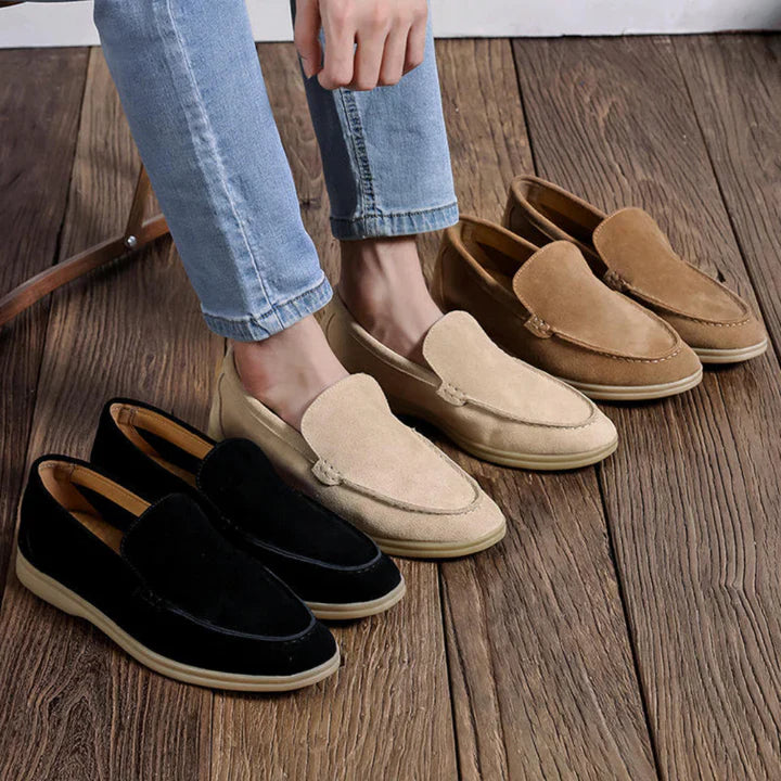 The Lago Men's Vintage Suede Slip On Loafers