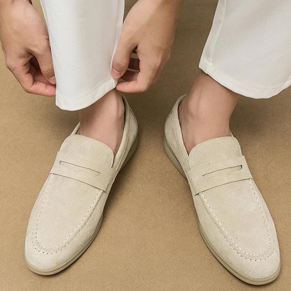 The Daylesford Men’s Classic Slip On Suede Loafers