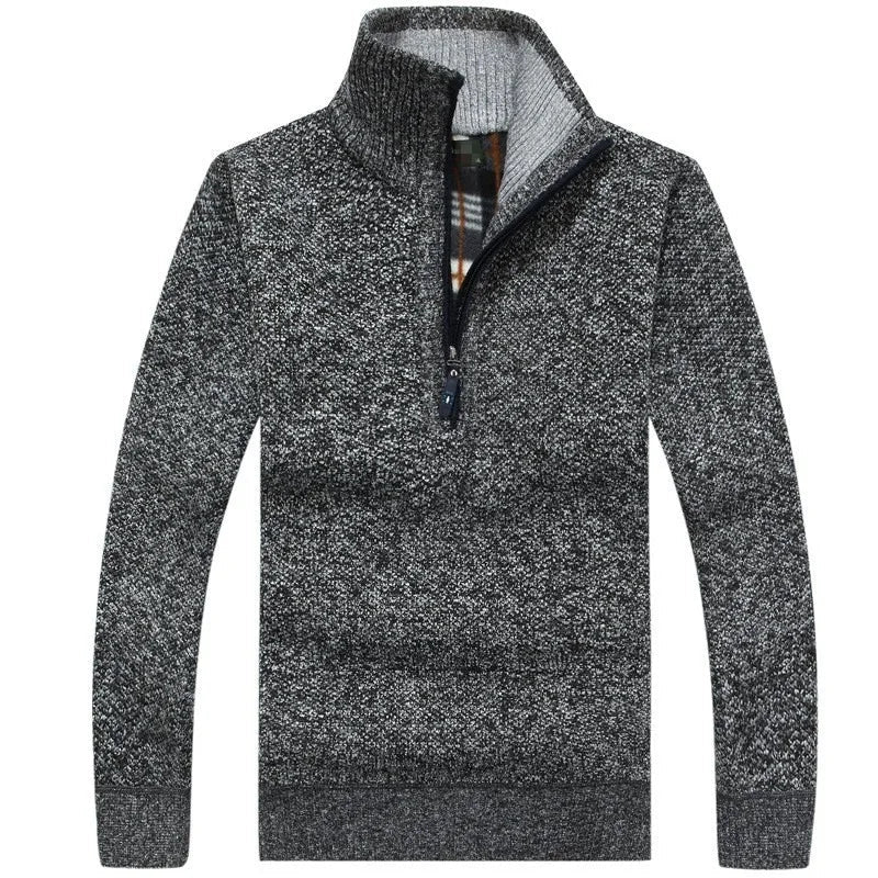 The Primrose Men's Half Zip Mock Neck Jumper