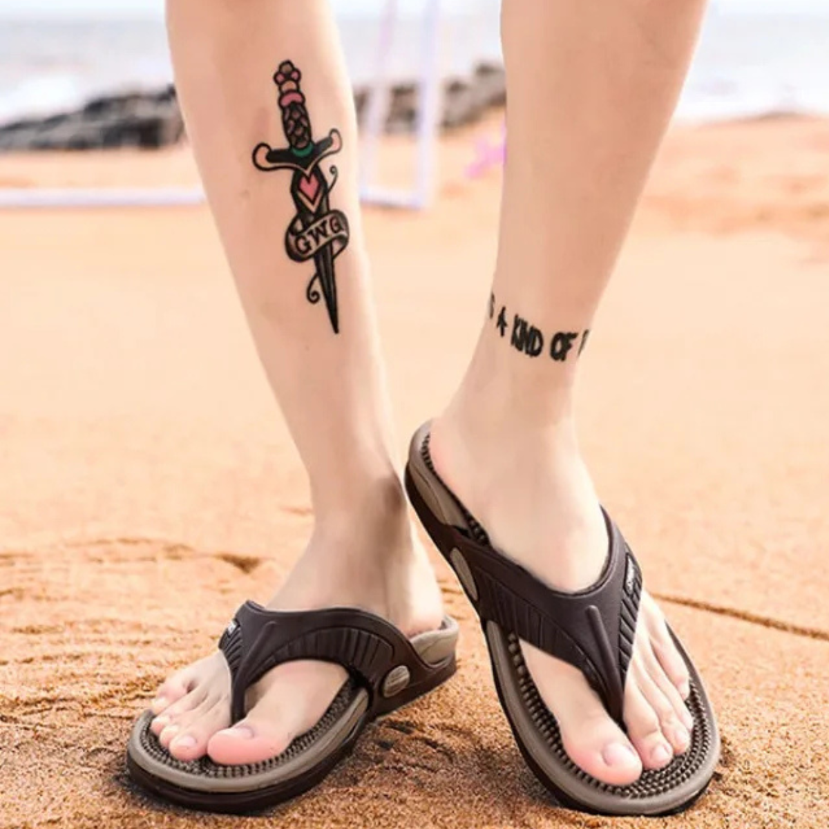 The Nottingham Men’s Non Slip Massage Flip Flops