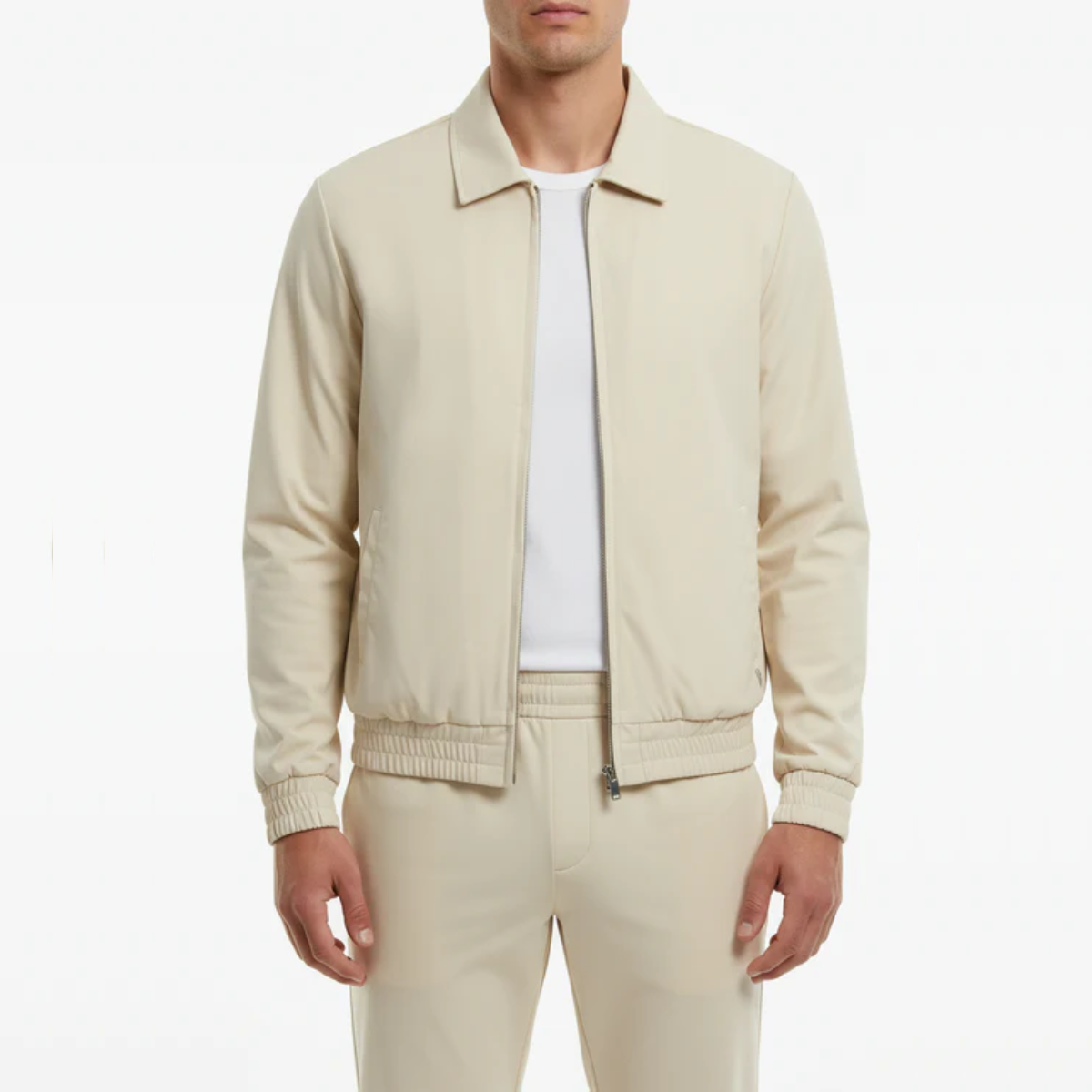 The Reno Men's Premium Tech Tracksuit Set - Beige
