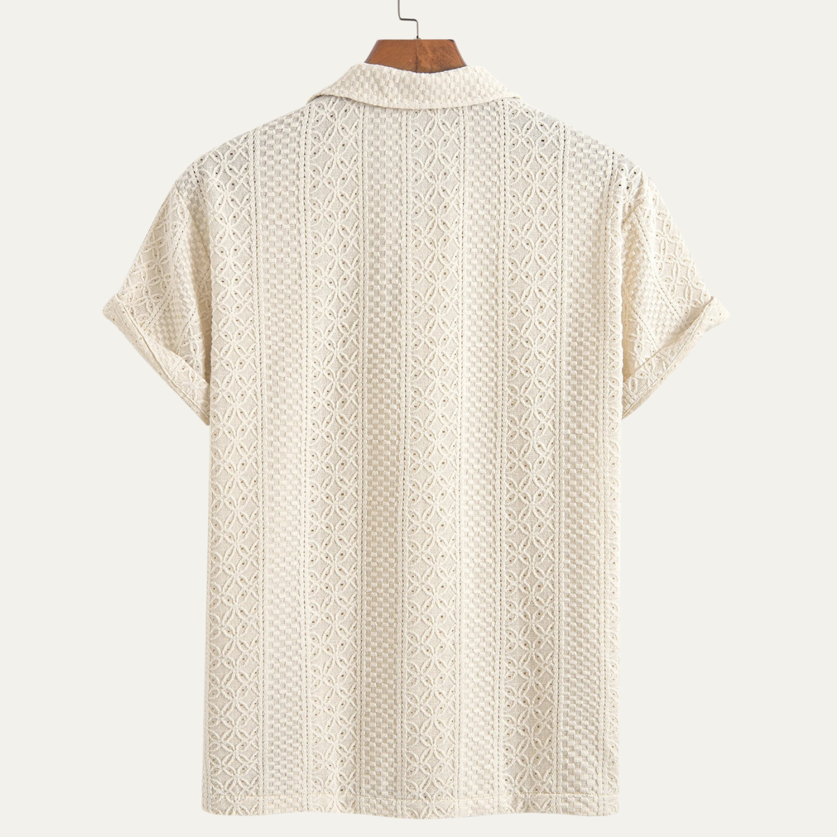 The Peschiera Men’s Knitted Textured Casual Polo Shirt