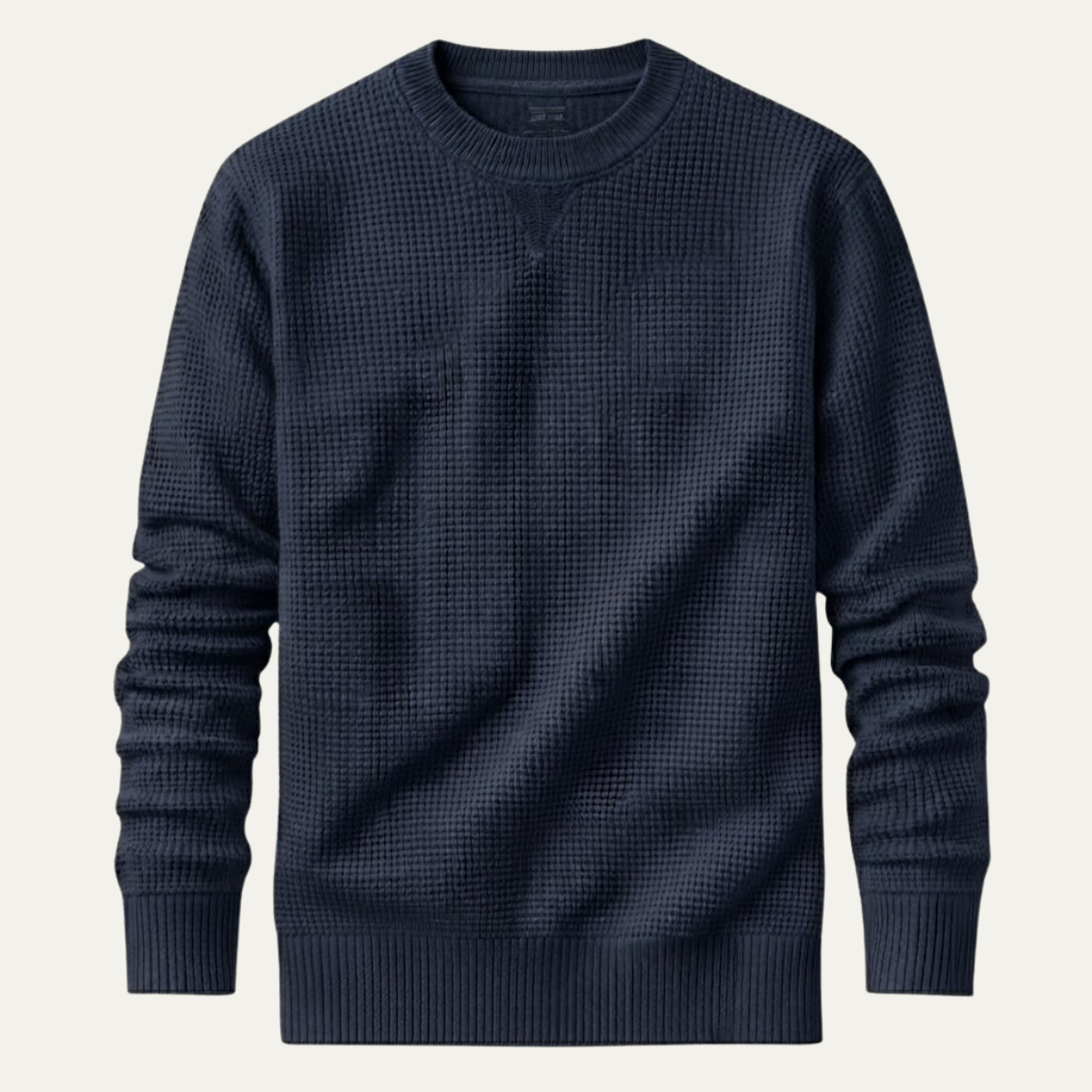 Men's Luxury Loose Fit Waffle Texture Jumper