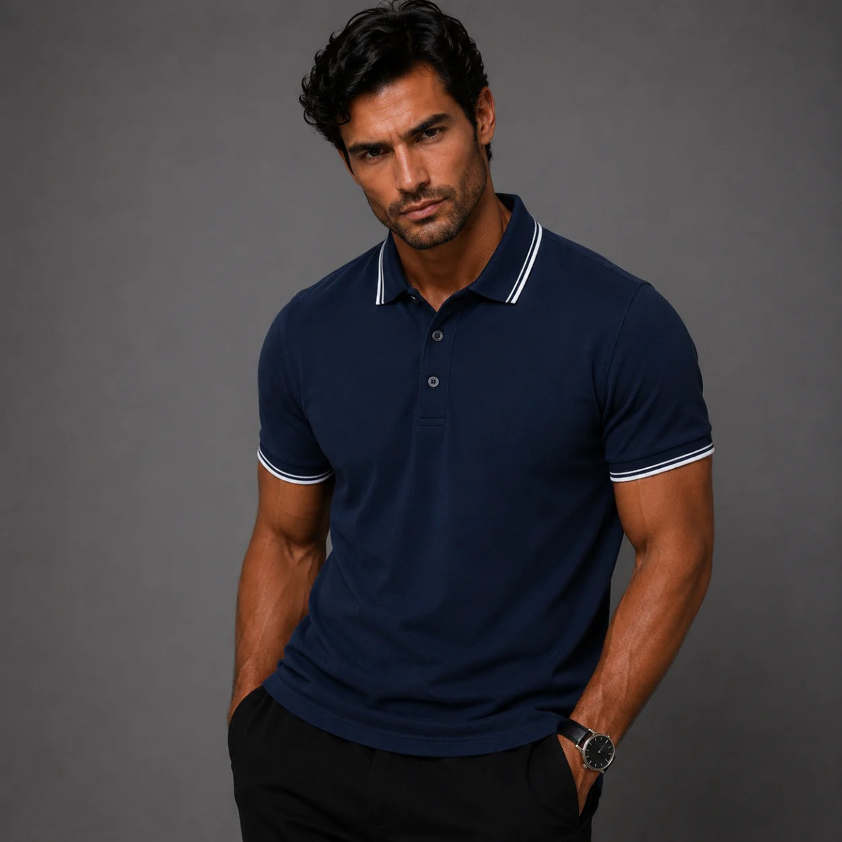 Men’s Stylish Cotton Polo Shirt - The Avellino
