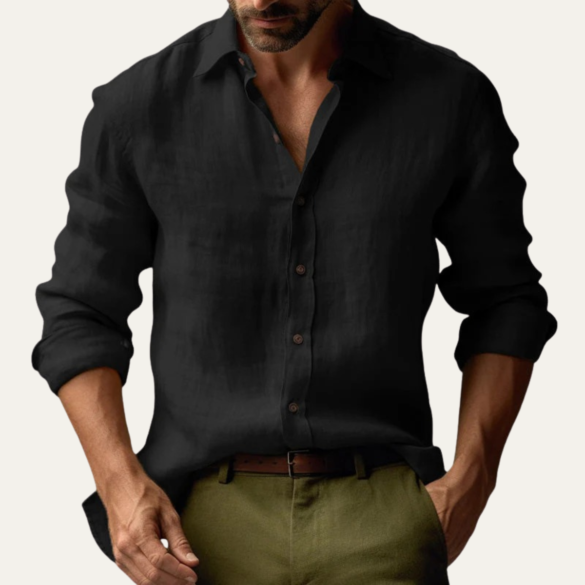 The Bellington Men’s Linen Long Sleeve Shirt