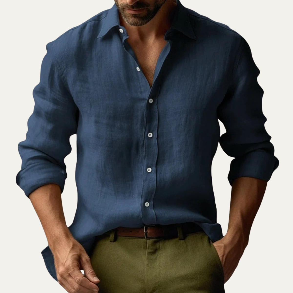 The Bellington Men’s Linen Long Sleeve Shirt