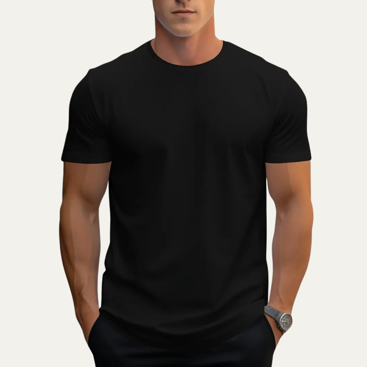 The Bradford Men’s Casual Plain Crew Neck T Shirt