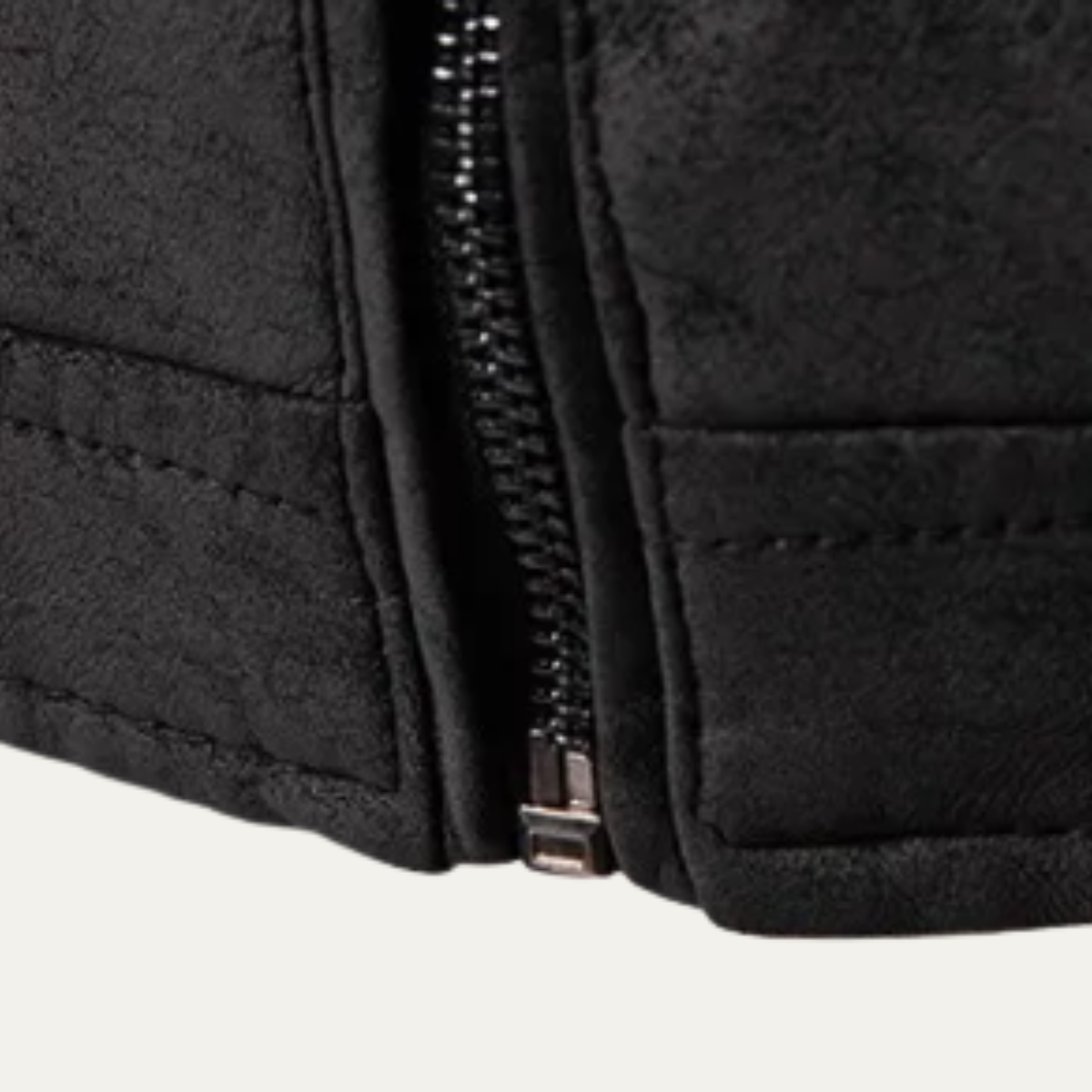 Men’s Casual Zip Up Leather Biker Jacket
