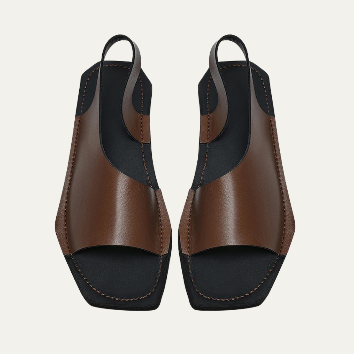 The Gaiole Men’s Open Toe Casual Leather Slingback Sandals