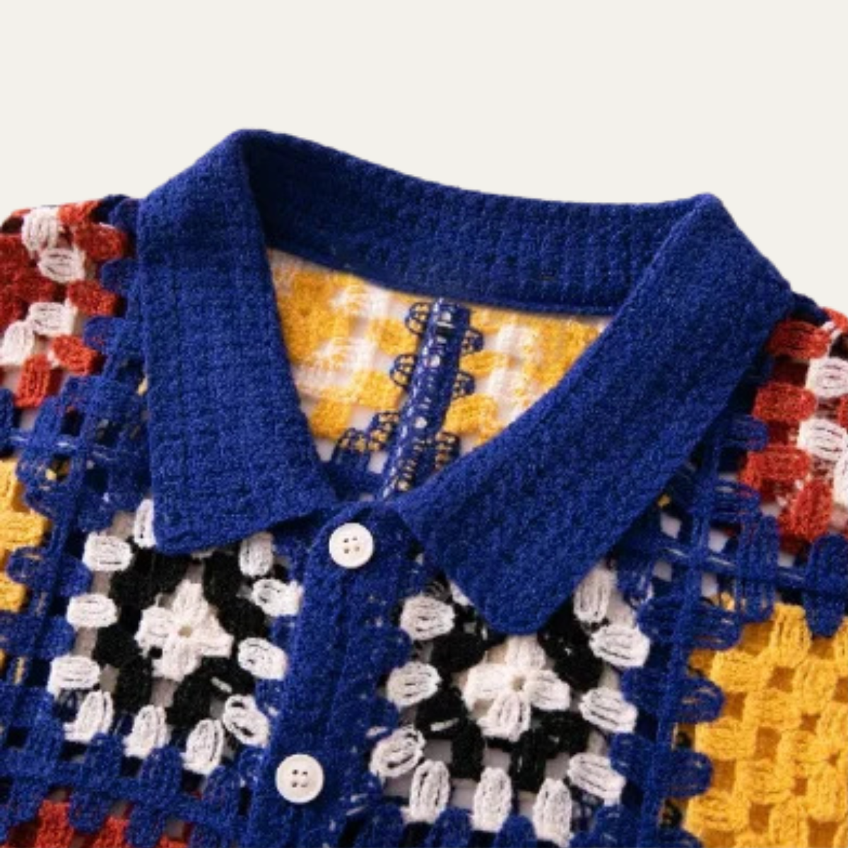 The Foligno Men’s Relaxed Fit Crochet Shirt