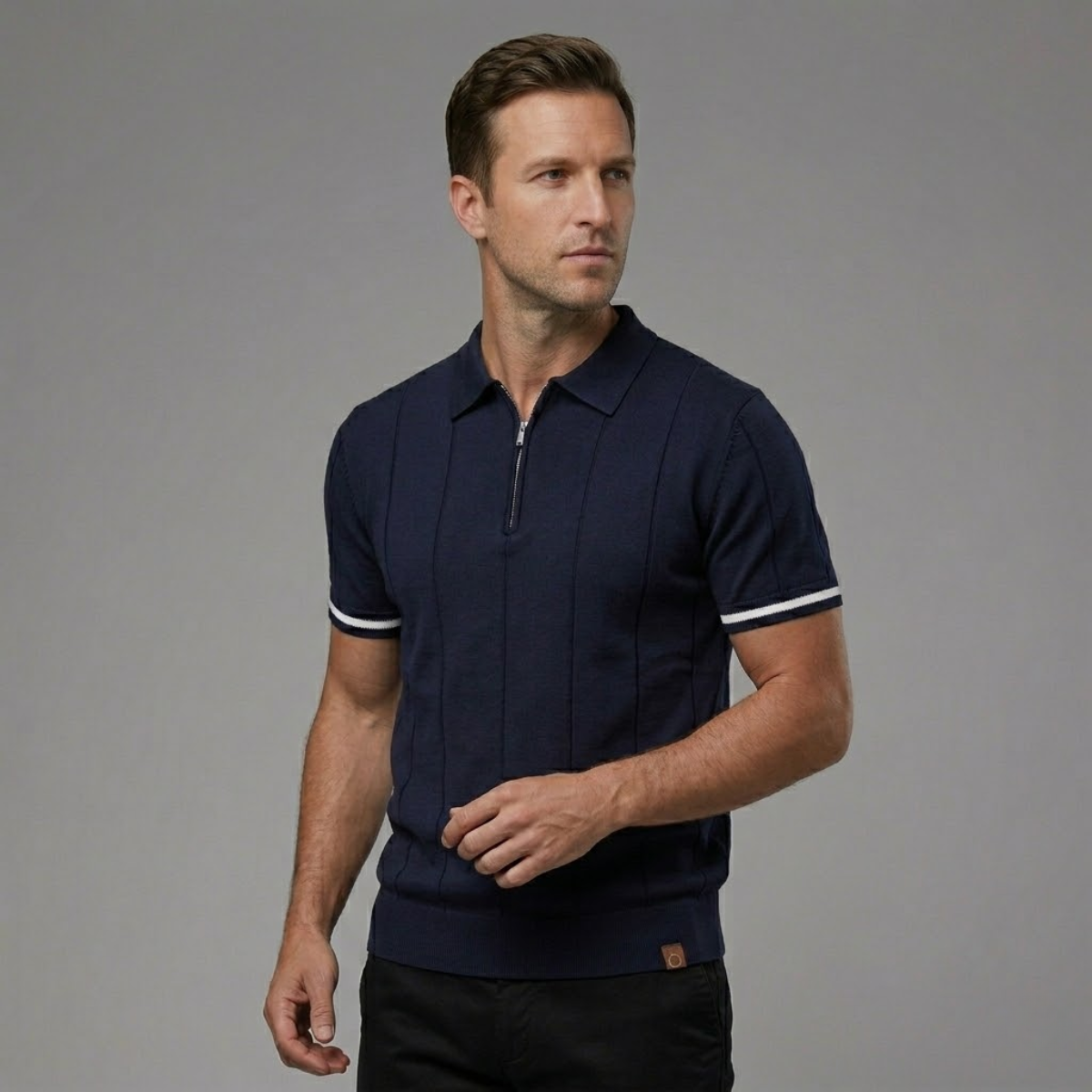 Men’s Quarter Zip Polo Shirt