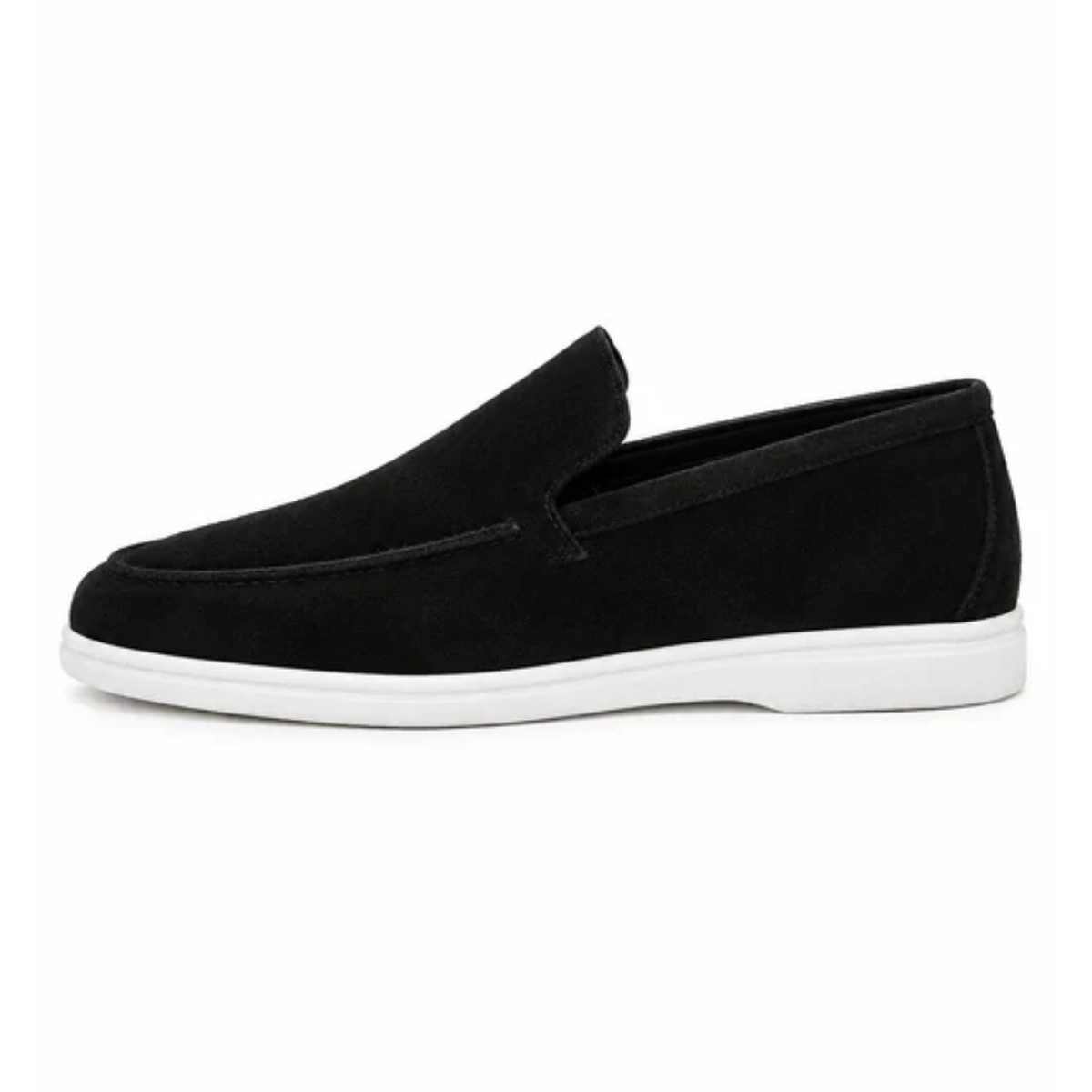 The Sheridan Men's Lightweight Slip On Suede Loafers - Black
