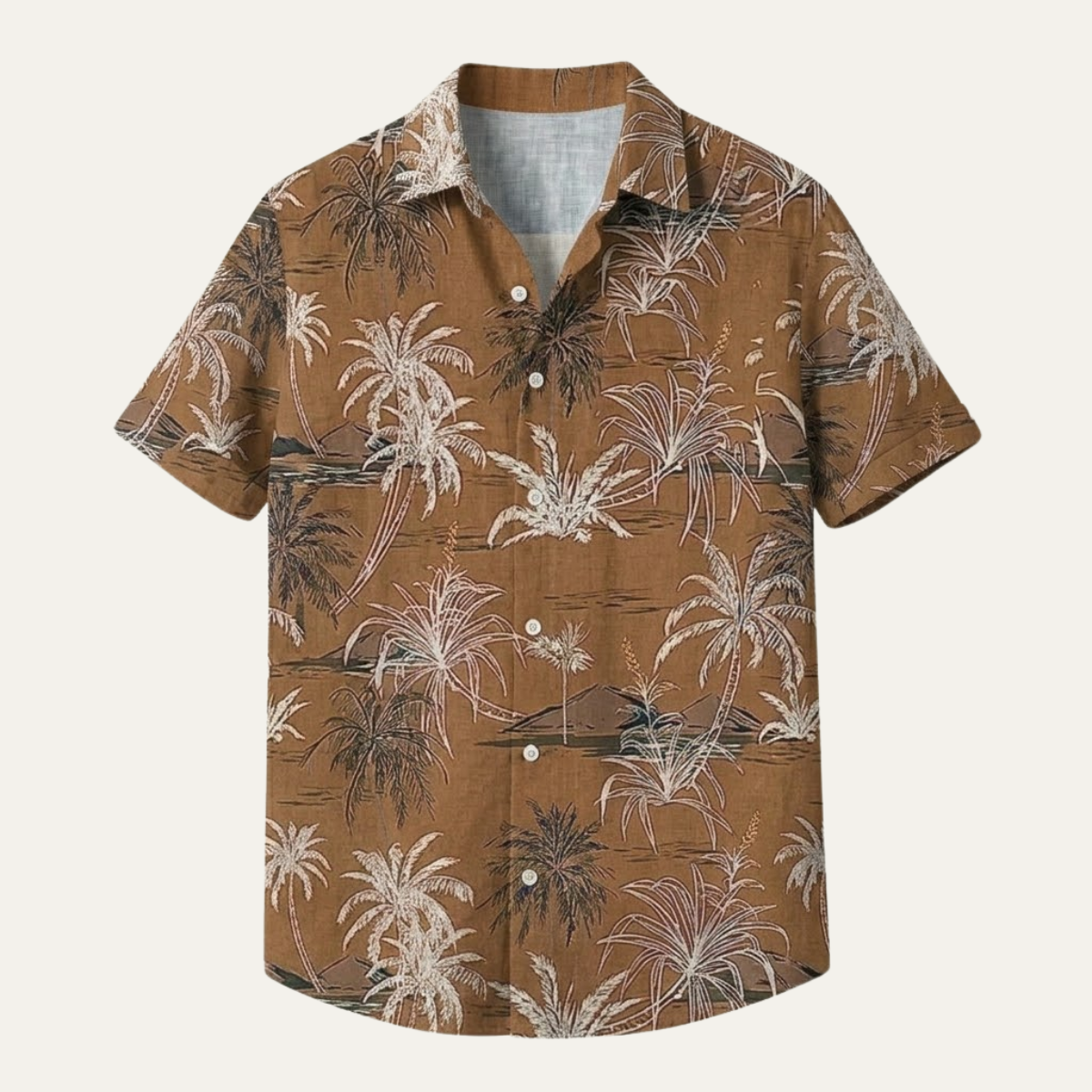 The Cotswolds Men’s Palm Tree Print Short Sleeve Shirt