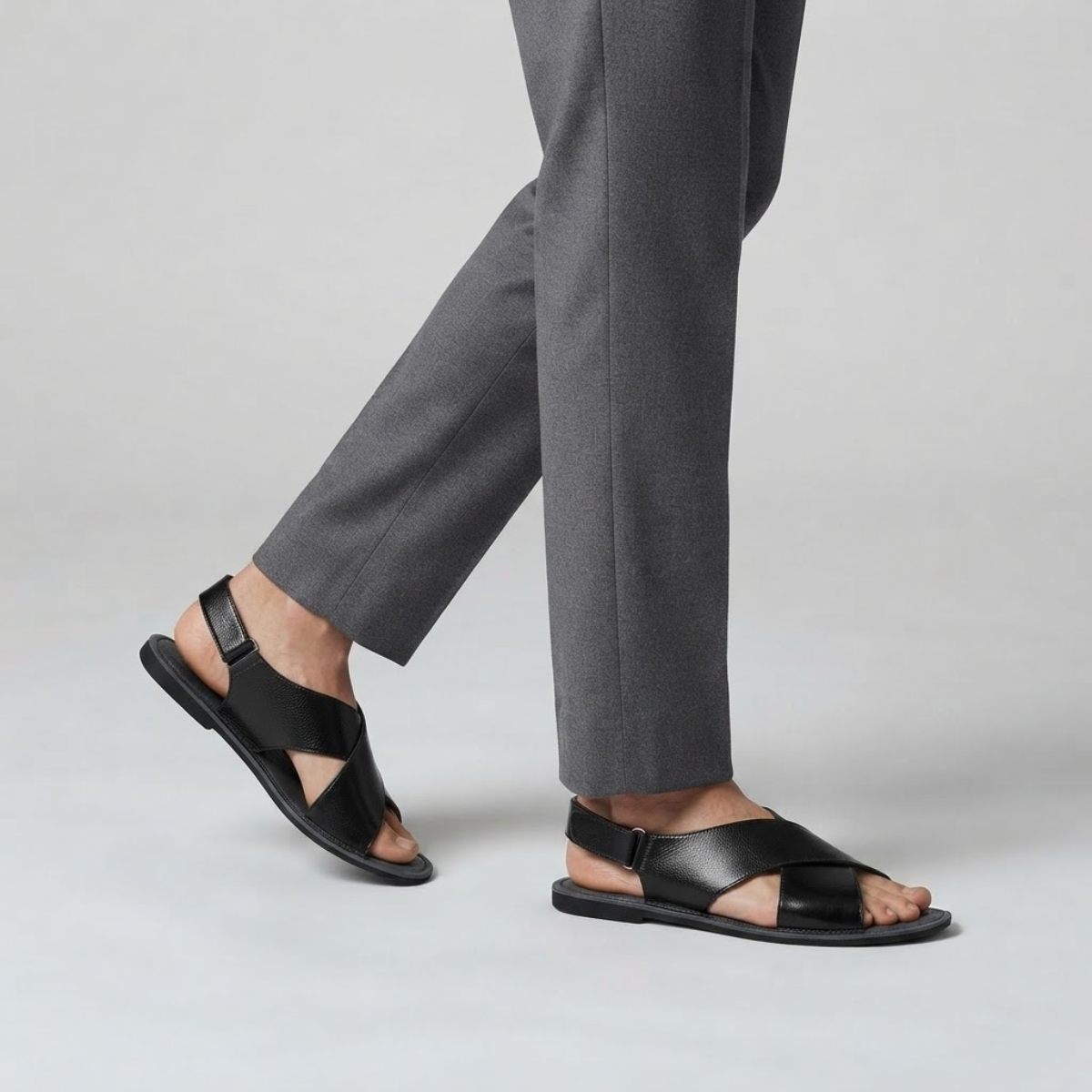 The Cannobio Men’s Slingback Open Toe Casual Leather Sandals