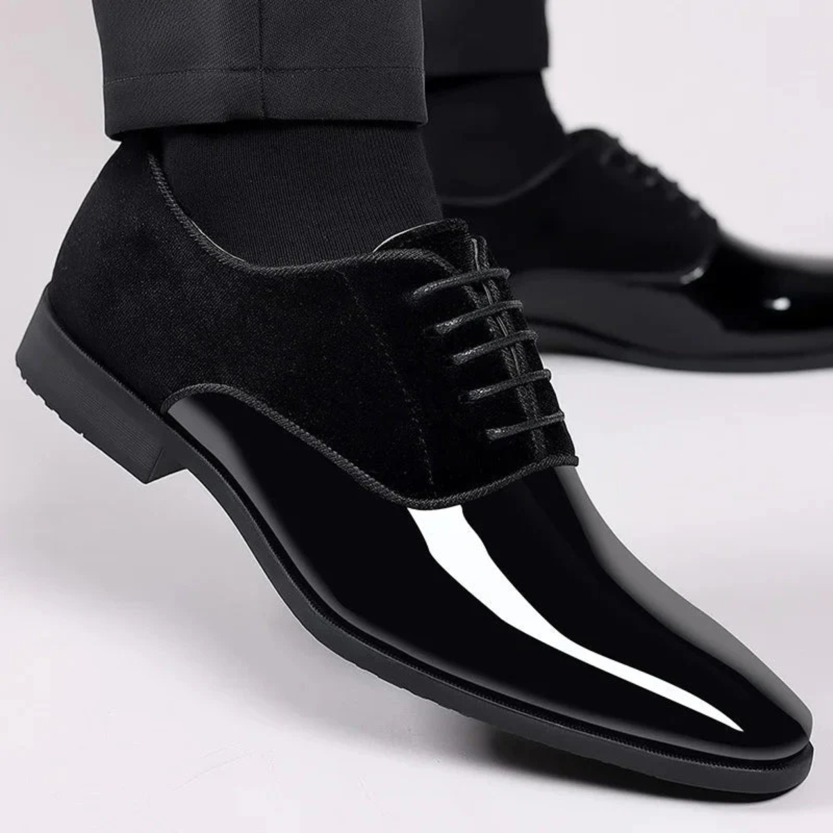 The Merrick Men’s Faux Leather Oxford Dress Shoes
