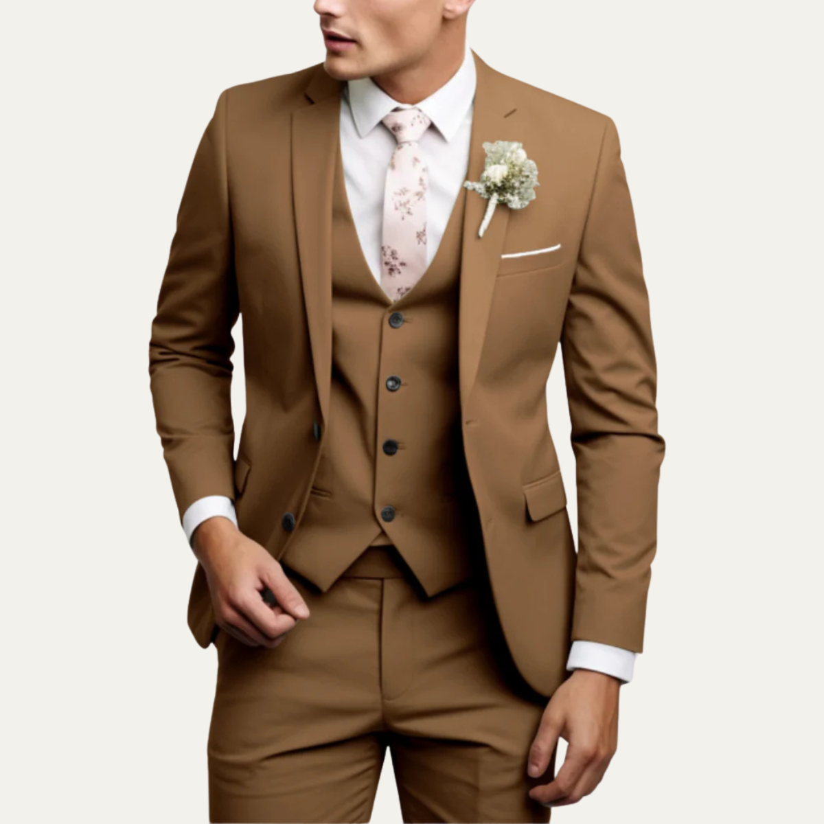 Men’s Elegant 3 Piece Slim Fit Business Suit Set